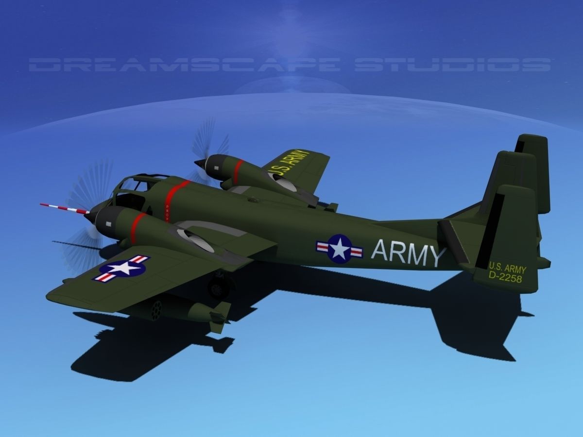 Grumman OV-1D Mohawk V02 3D model_8