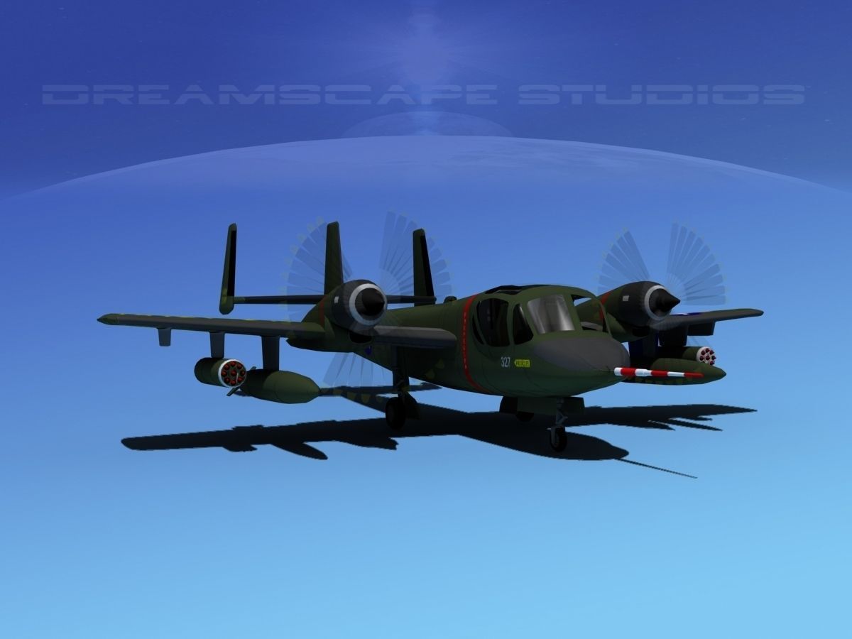 Grumman OV-1D Mohawk V02 3D model_2