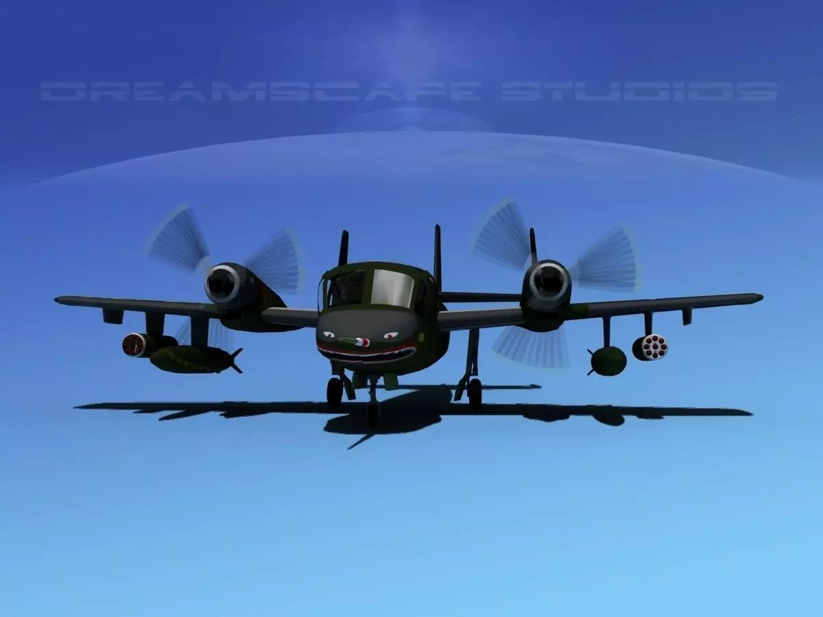 Grumman OV-1D Mohawk V03 3D model_0