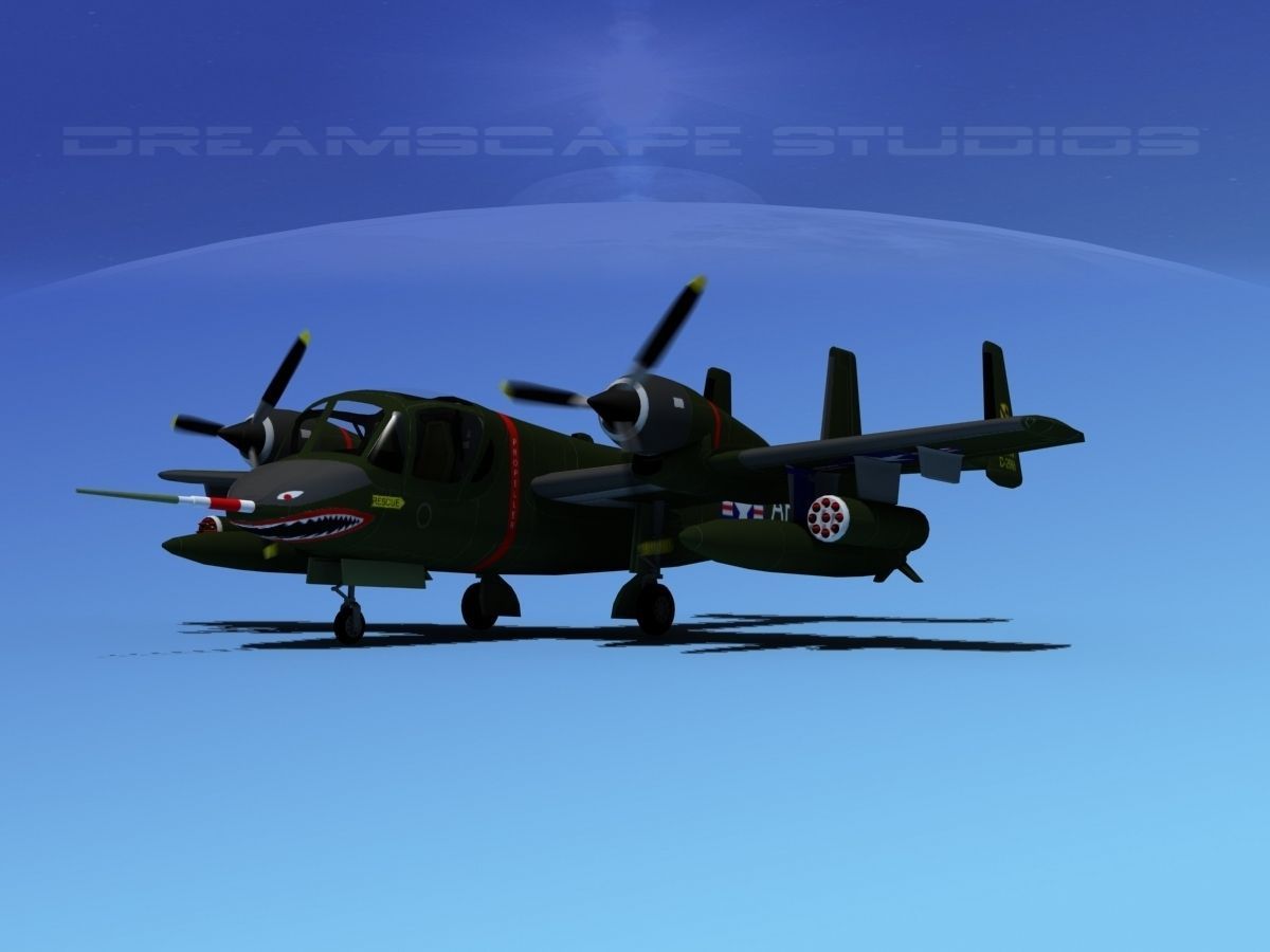 Grumman OV-1D Mohawk V03 3D model_1