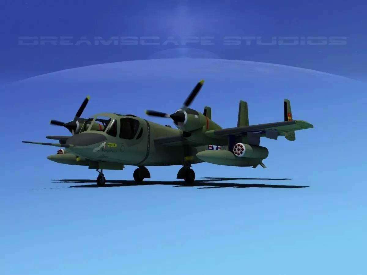 Grumman OV-1D Mohawk V04 3D model_0