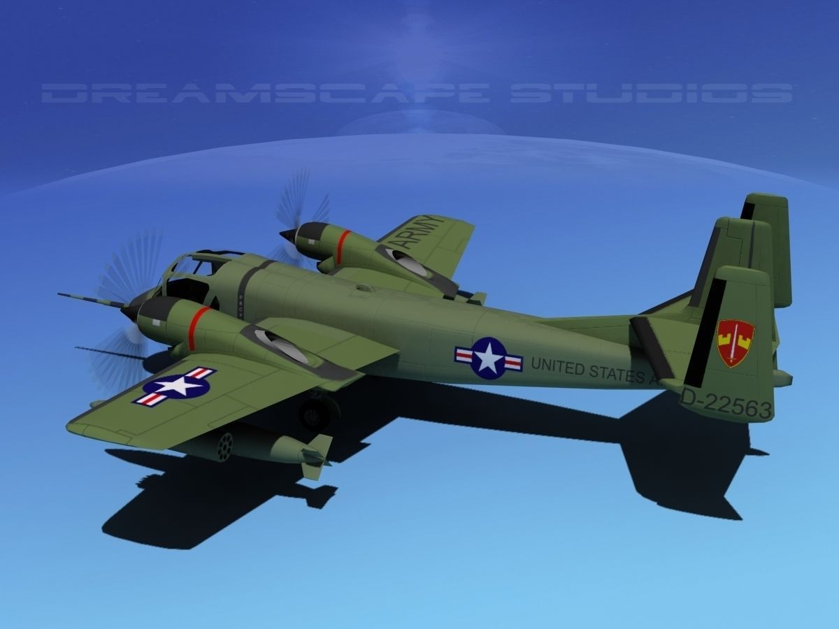 Grumman OV-1D Mohawk V04 3D model_8