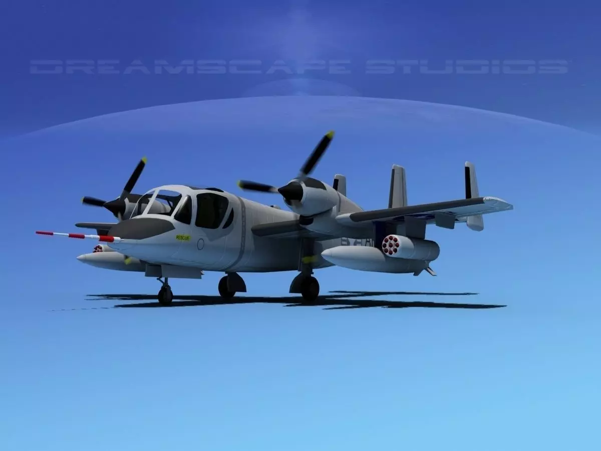 Grumman OV-1D Mohawk V06 3D model_0