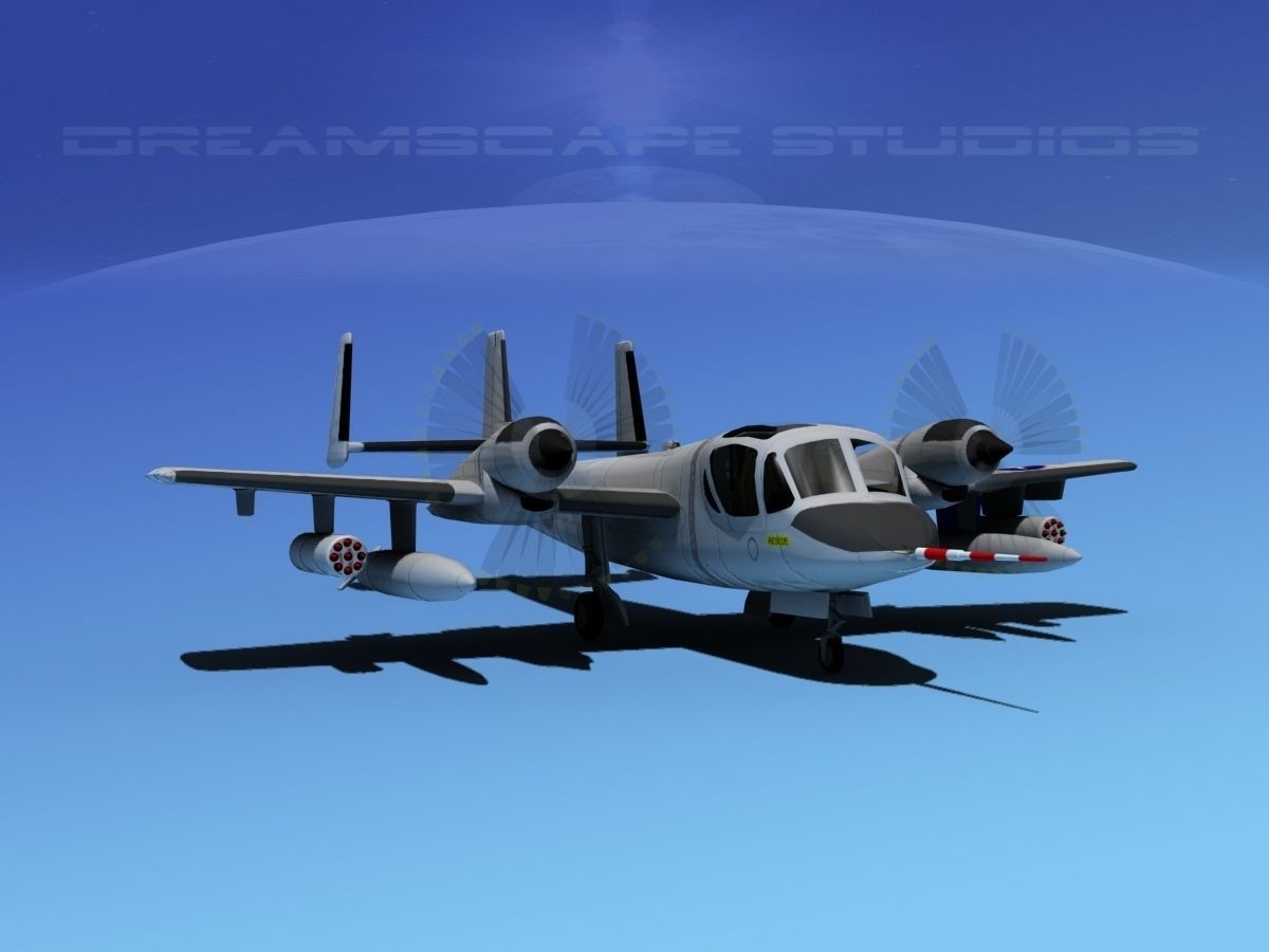 Grumman OV-1D Mohawk V06 3D model_2