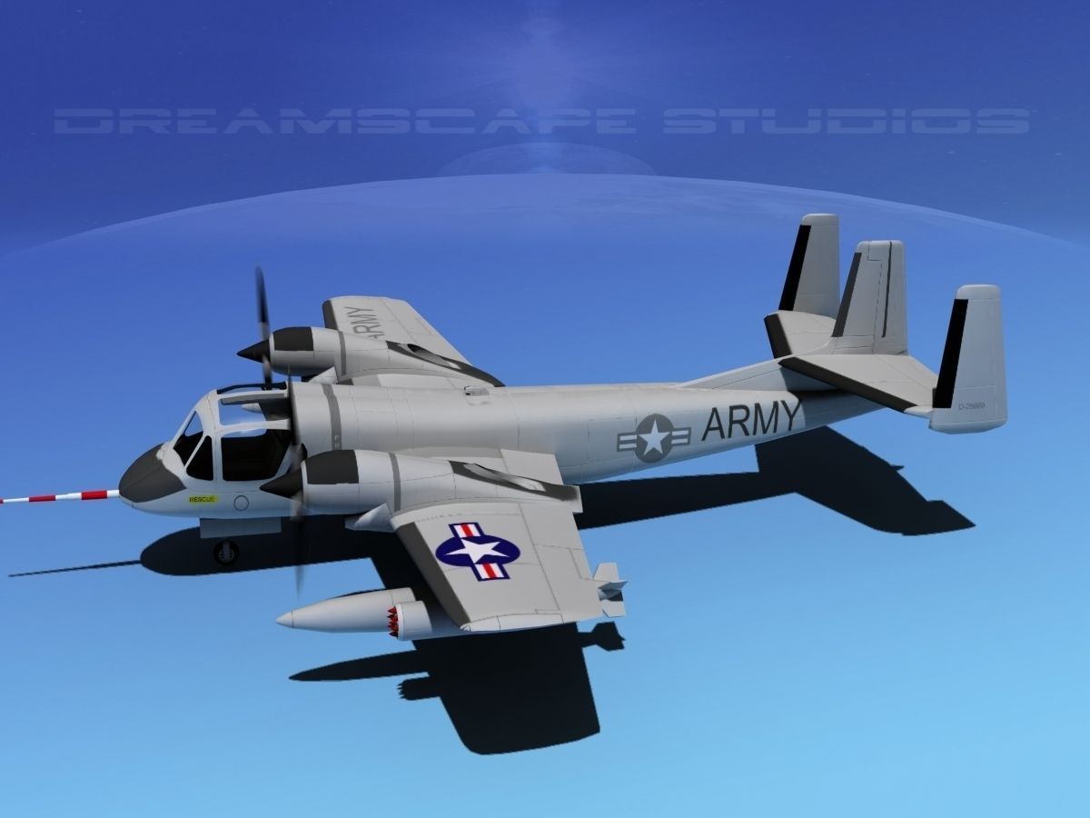 Grumman OV-1D Mohawk V06 3D model_9