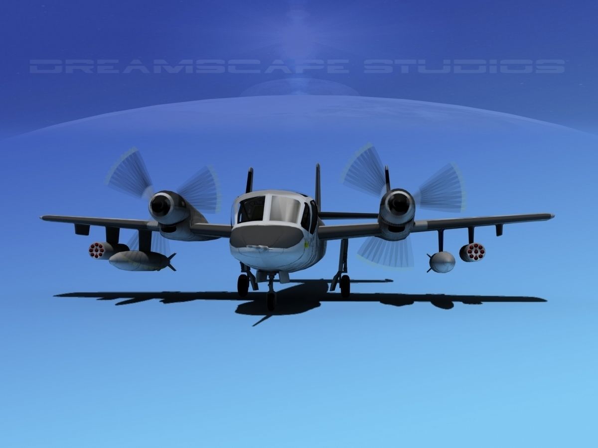 Grumman OV-1D Mohawk V07 3D model_2