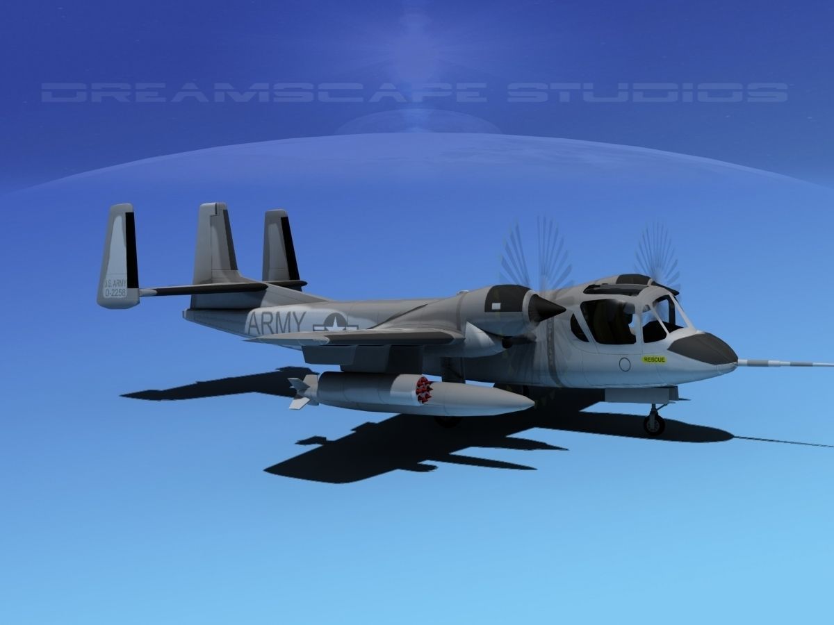 Grumman OV-1D Mohawk V07 3D model_4