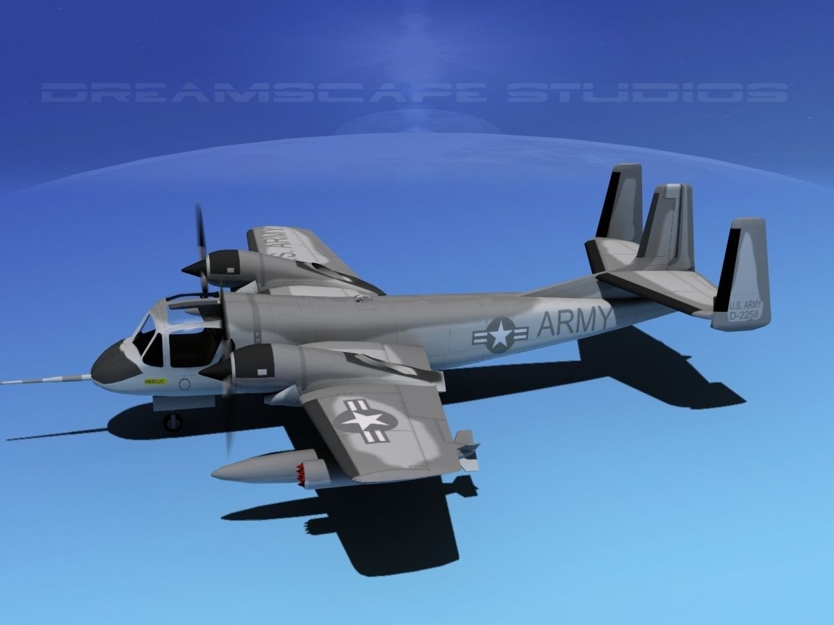 Grumman OV-1D Mohawk V07 3D model_9