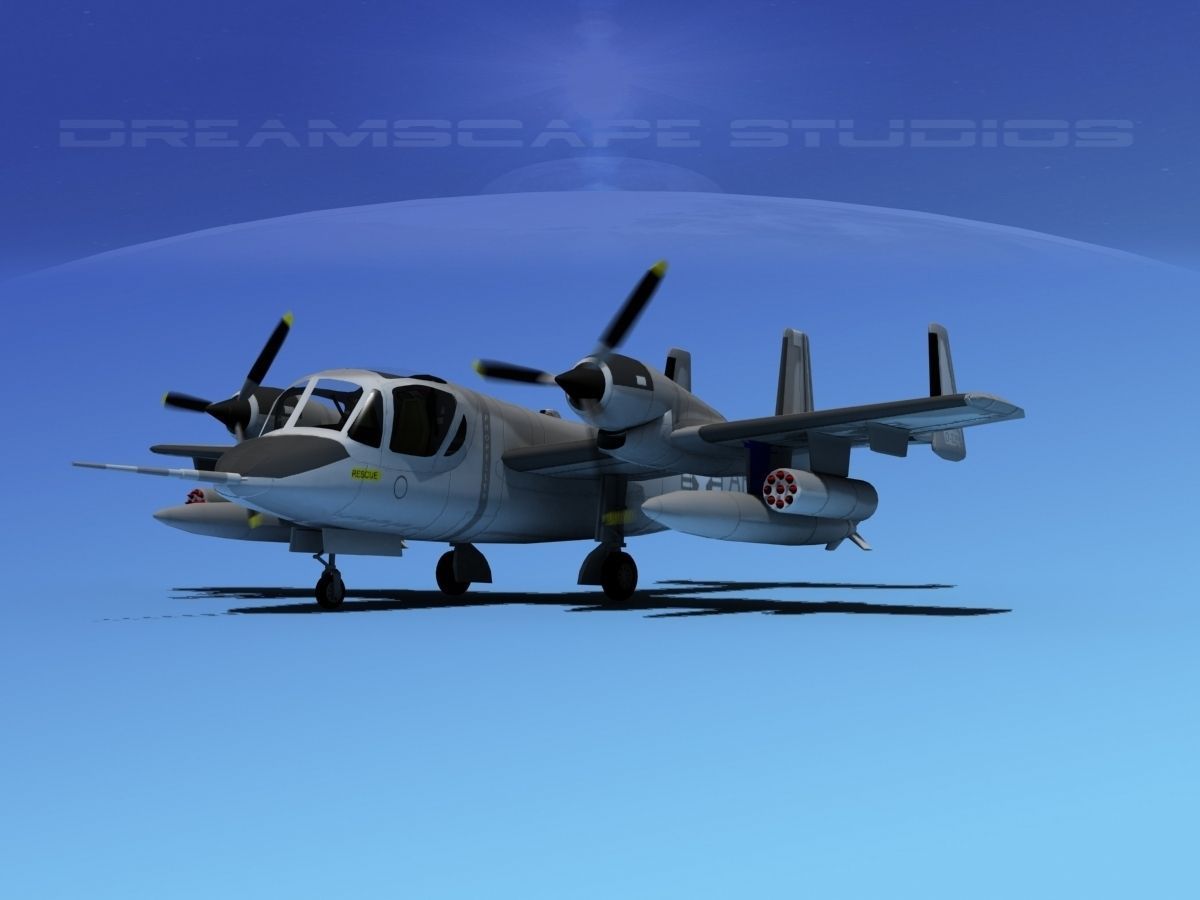 Grumman OV-1D Mohawk V07 3D model_1