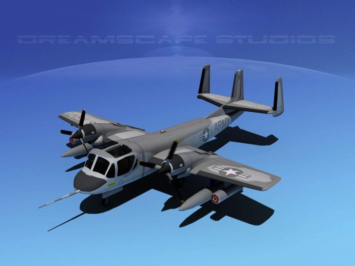 Grumman OV-1D Mohawk V07 3D model_10