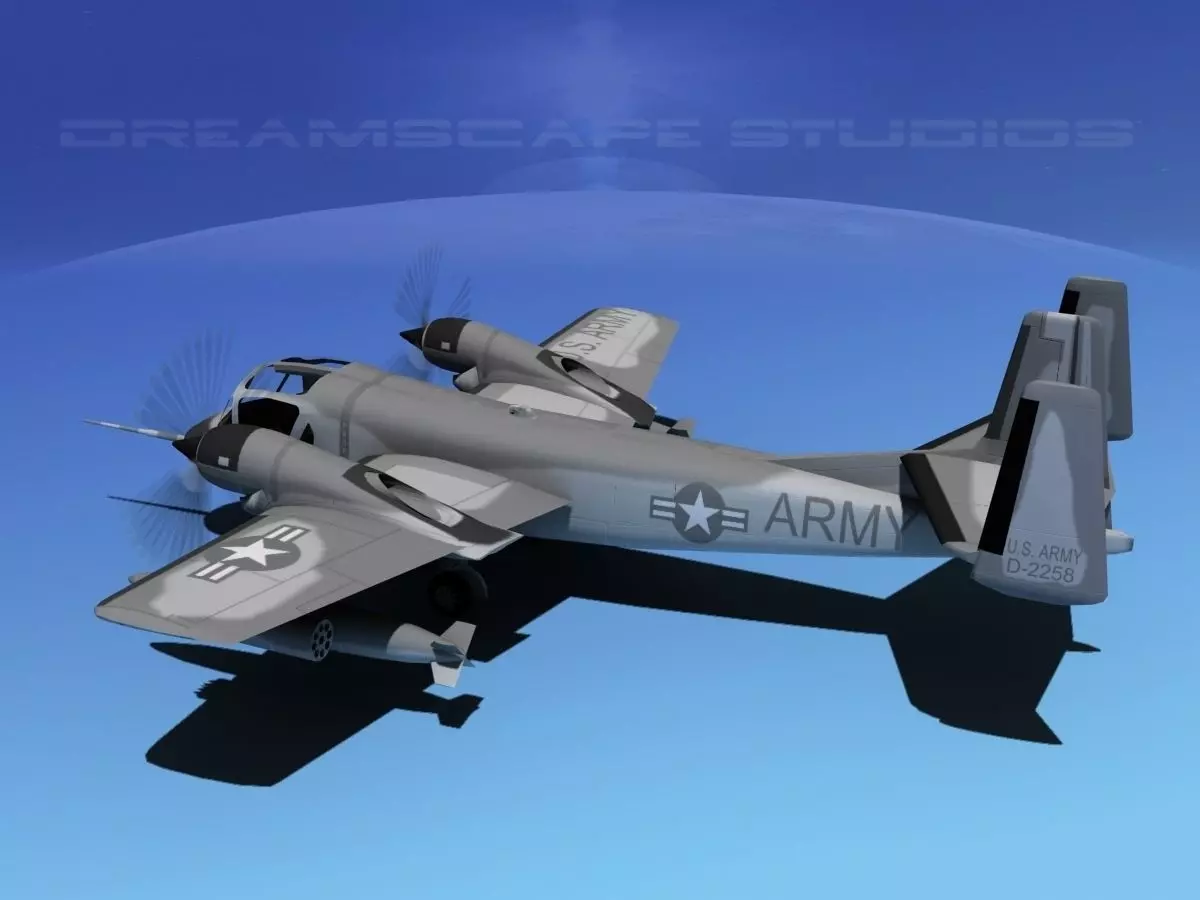 Grumman OV-1D Mohawk V07 3D model_0