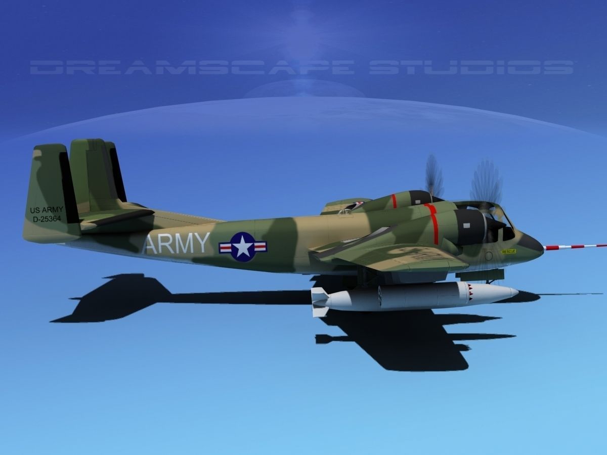 Grumman OV-1D Mohawk V08 3D model_4