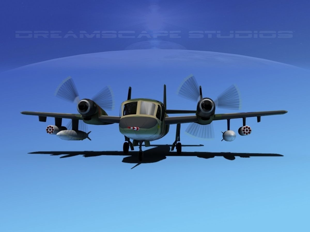 Grumman OV-1D Mohawk V08 3D model_2