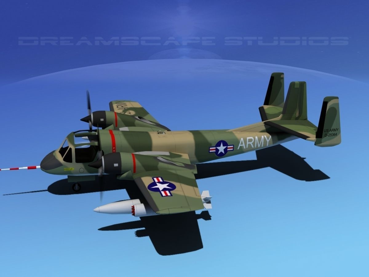 Grumman OV-1D Mohawk V08 3D model_9