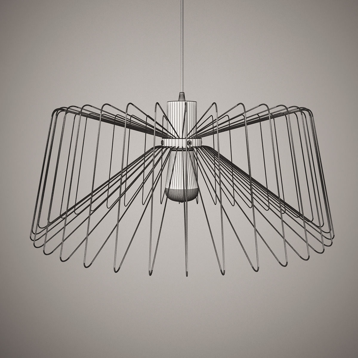 Lamp pendant light - wire 3D model_6