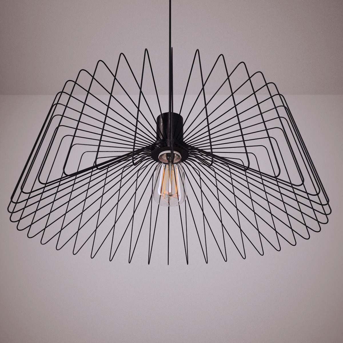 Lamp pendant light - wire 3D model_4