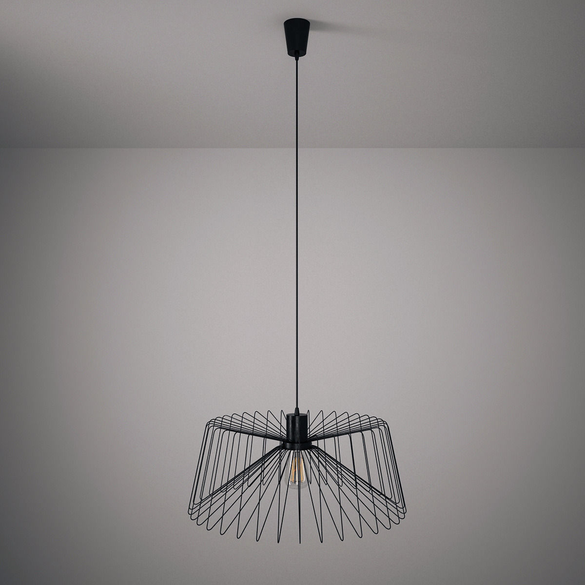 Lamp pendant light - wire 3D model_2