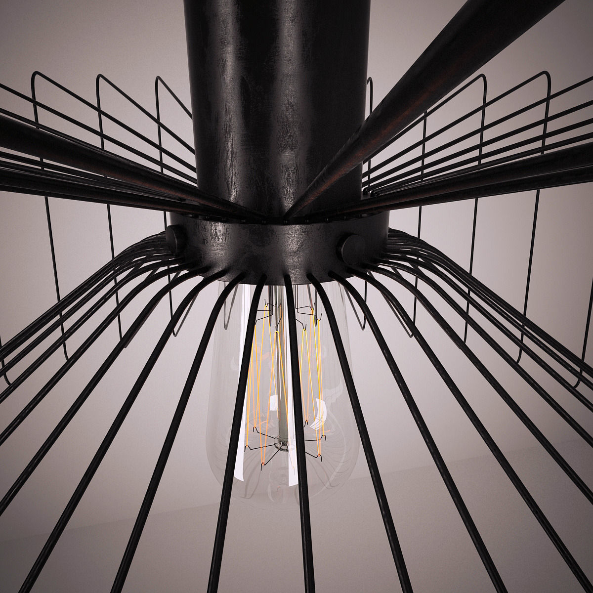 Lamp pendant light - wire 3D model_1