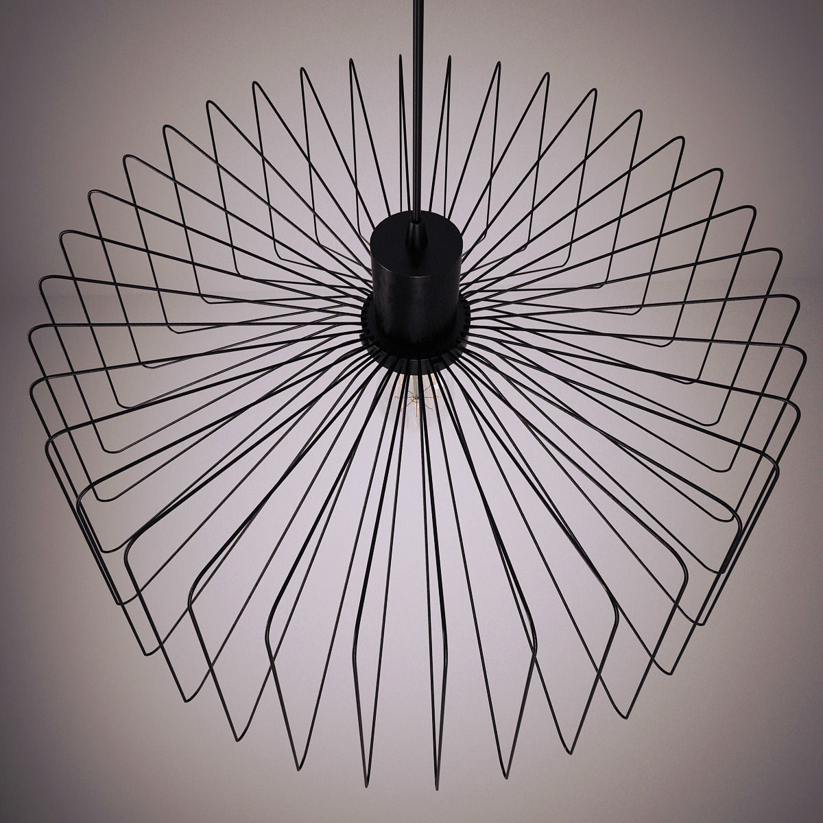 Lamp pendant light - wire 3D model_3