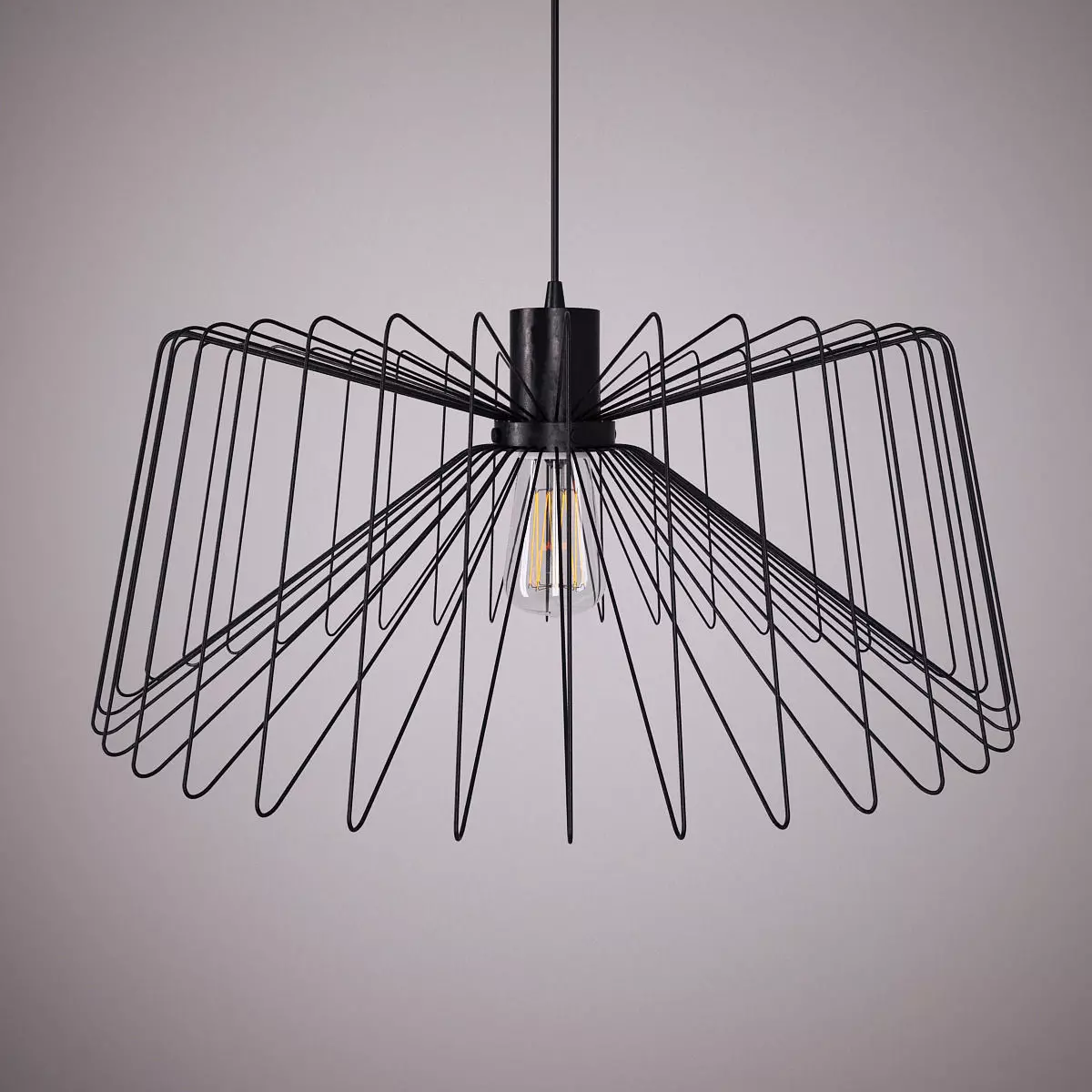Lamp pendant light - wire 3D model_0