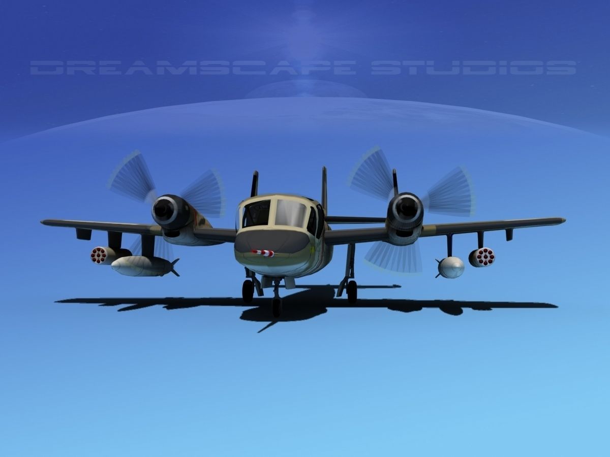 Grumman OV-1D Mohawk V10 3D model_1