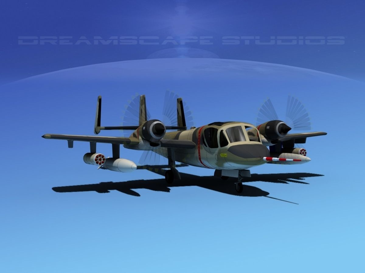 Grumman OV-1D Mohawk V10 3D model_2