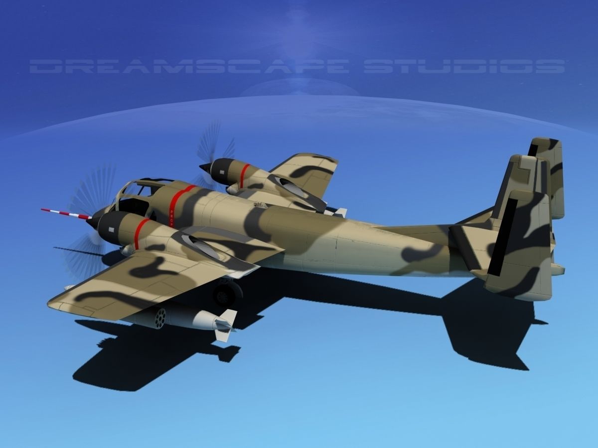 Grumman OV-1D Mohawk V10 3D model_8