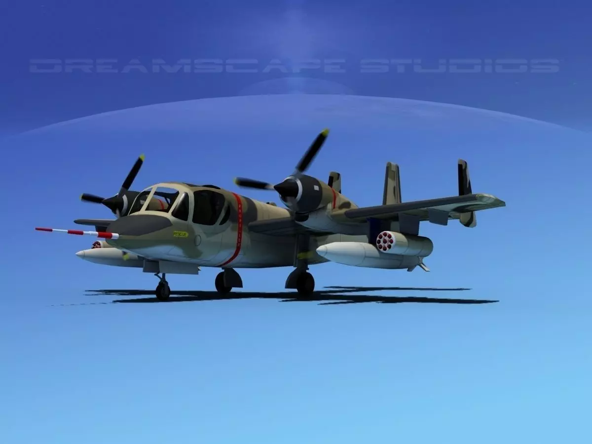 Grumman OV-1D Mohawk V10 3D model_0