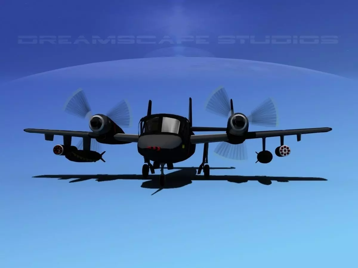 Grumman OV-1D Mohawk V11 3D model_0