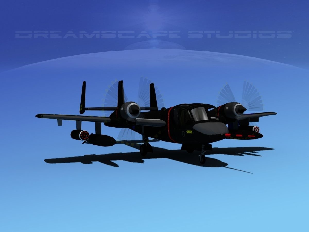 Grumman OV-1D Mohawk V11 3D model_1