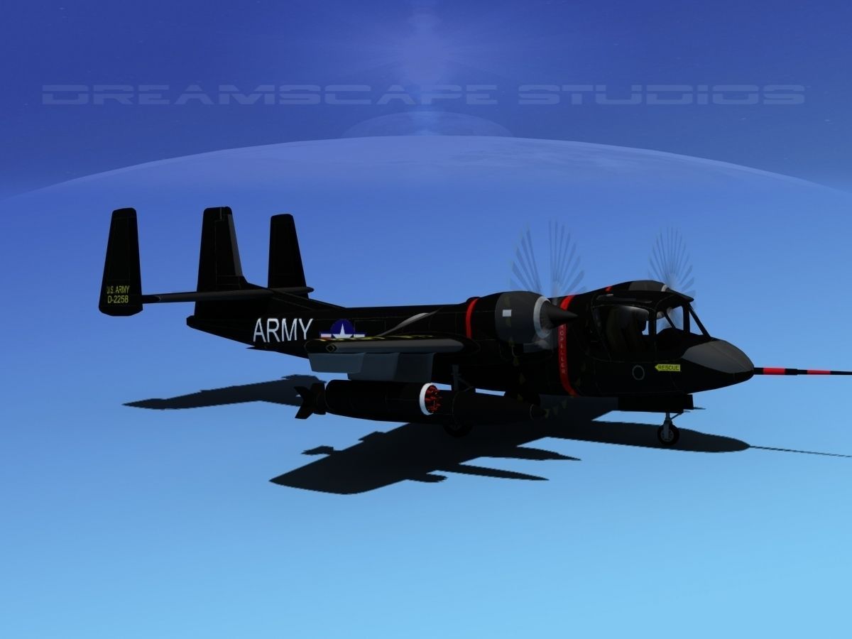 Grumman OV-1D Mohawk V11 3D model_2