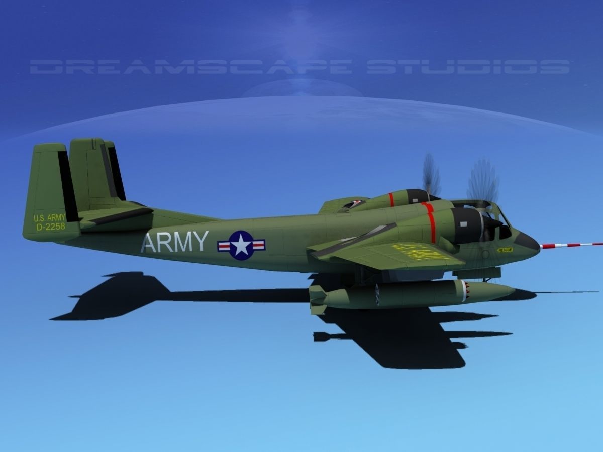 Grumman OV-1D Mohawk V12 3D model_4
