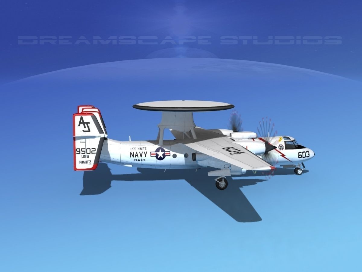 Grumman E-2C Hawkeye V03 3D model_4