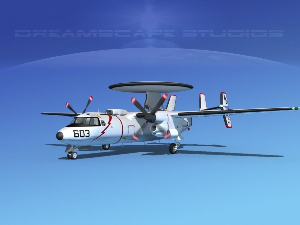 Grumman E-2C Hawkeye V03 3D model_1