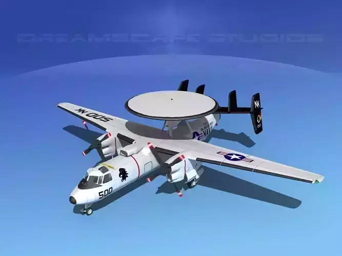 Grumman E-2C Hawkeye V04 3D model