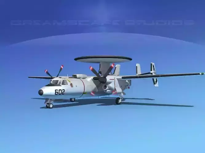Grumman E-2C Hawkeye V06 3D model