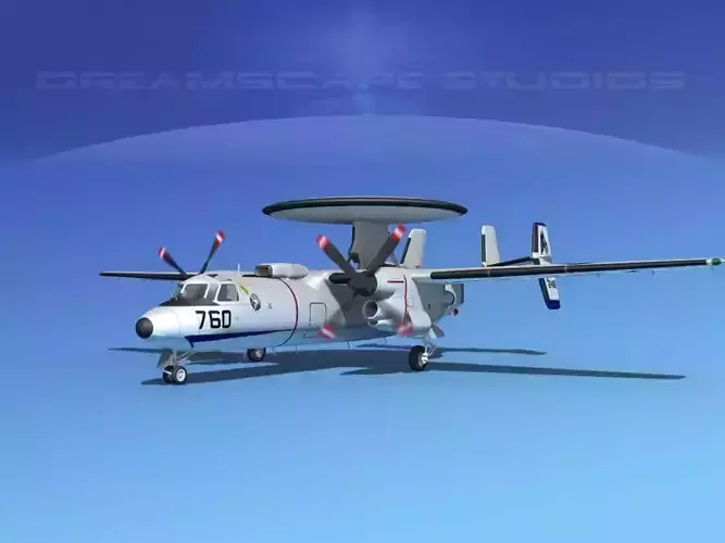 Grumman E-2C Hawkeye V07 3D model