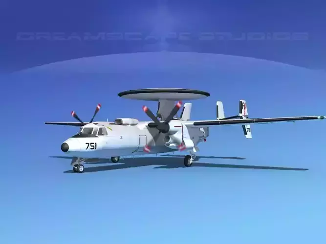 Grumman E-2C Hawkeye V13 3D model