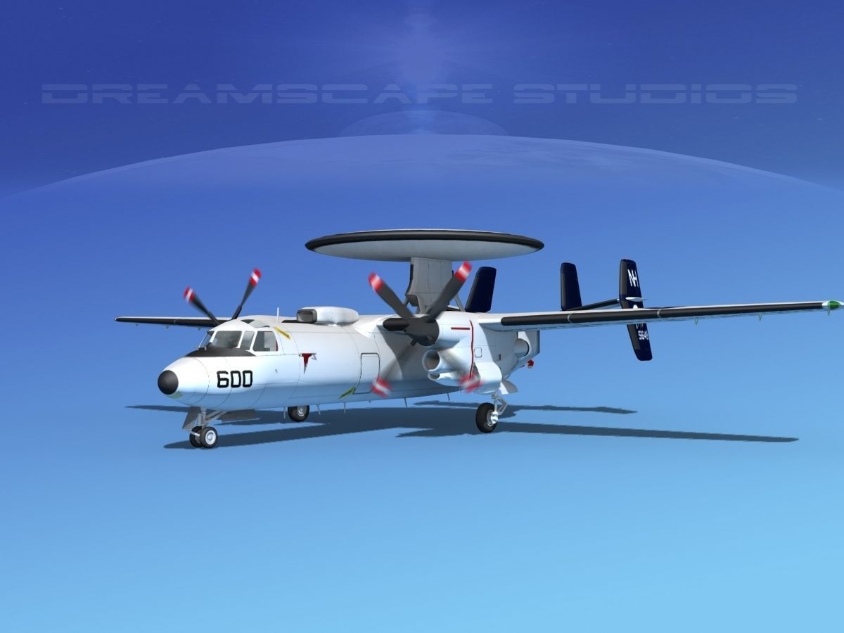 Grumman E-2C Hawkeye V14 3D model_1