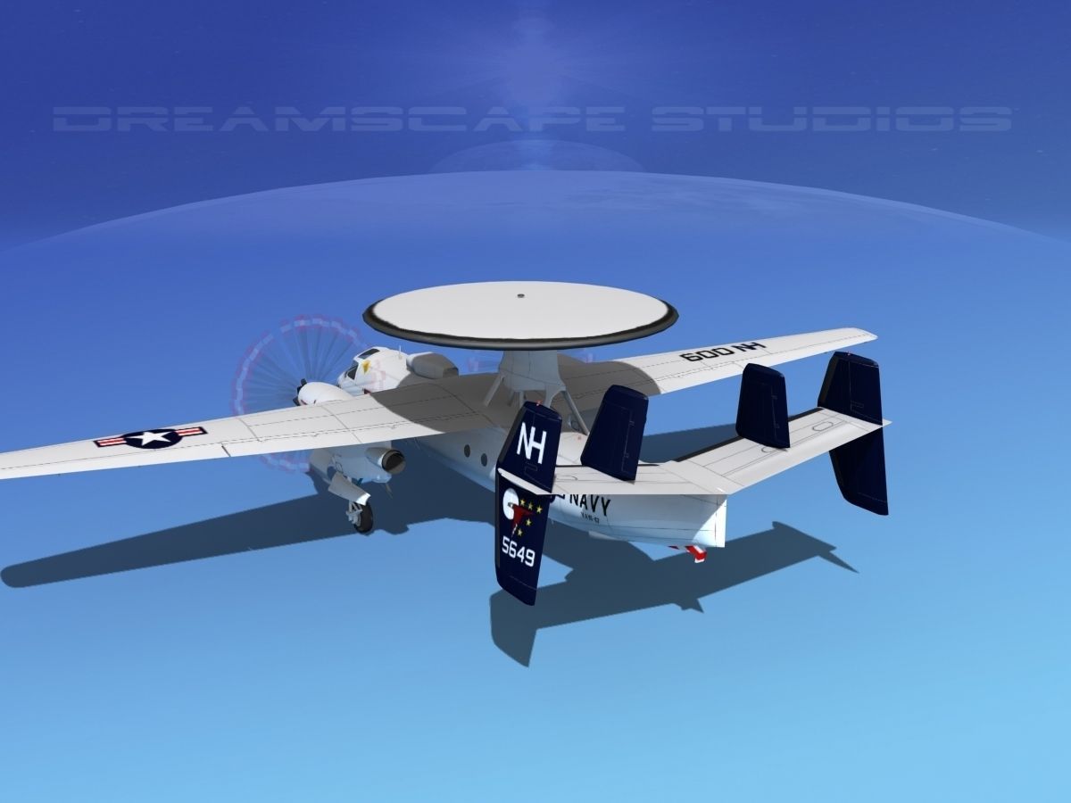 Grumman E-2C Hawkeye V14 3D model_8