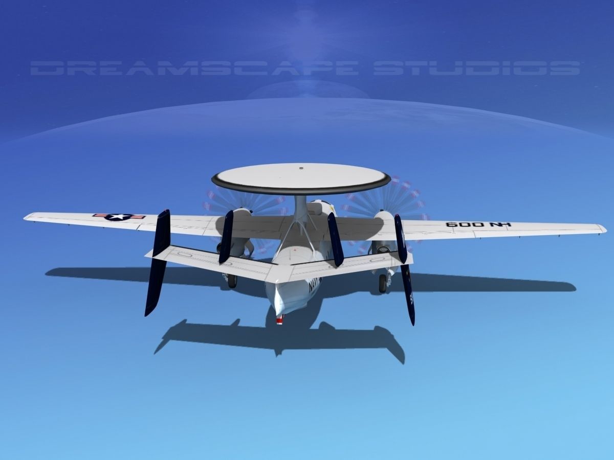 Grumman E-2C Hawkeye V14 3D model_7