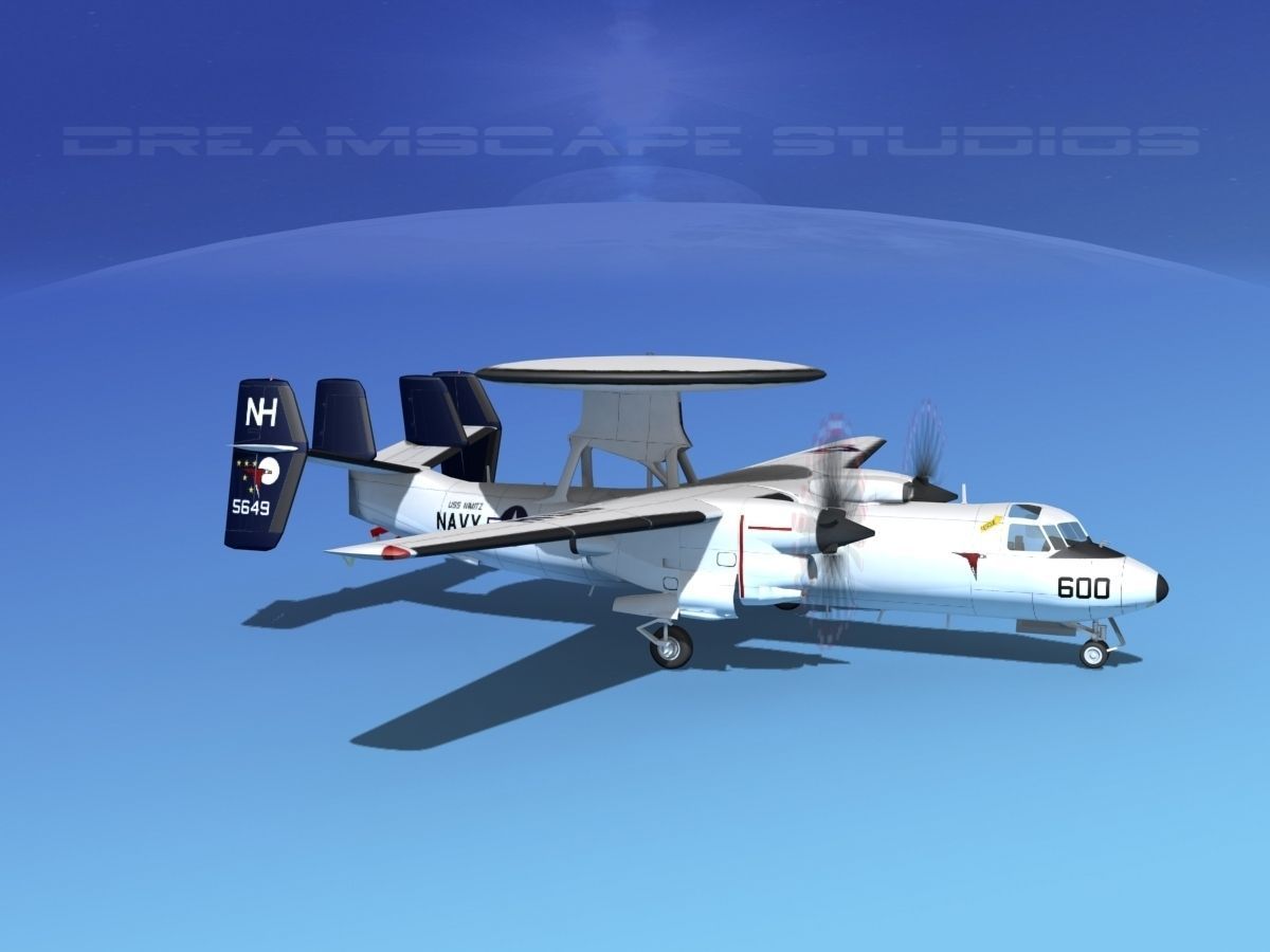 Grumman E-2C Hawkeye V14 3D model_4
