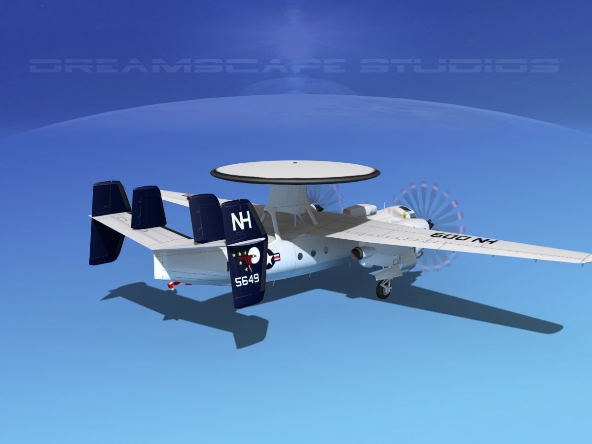 Grumman E-2C Hawkeye V14 3D model_6