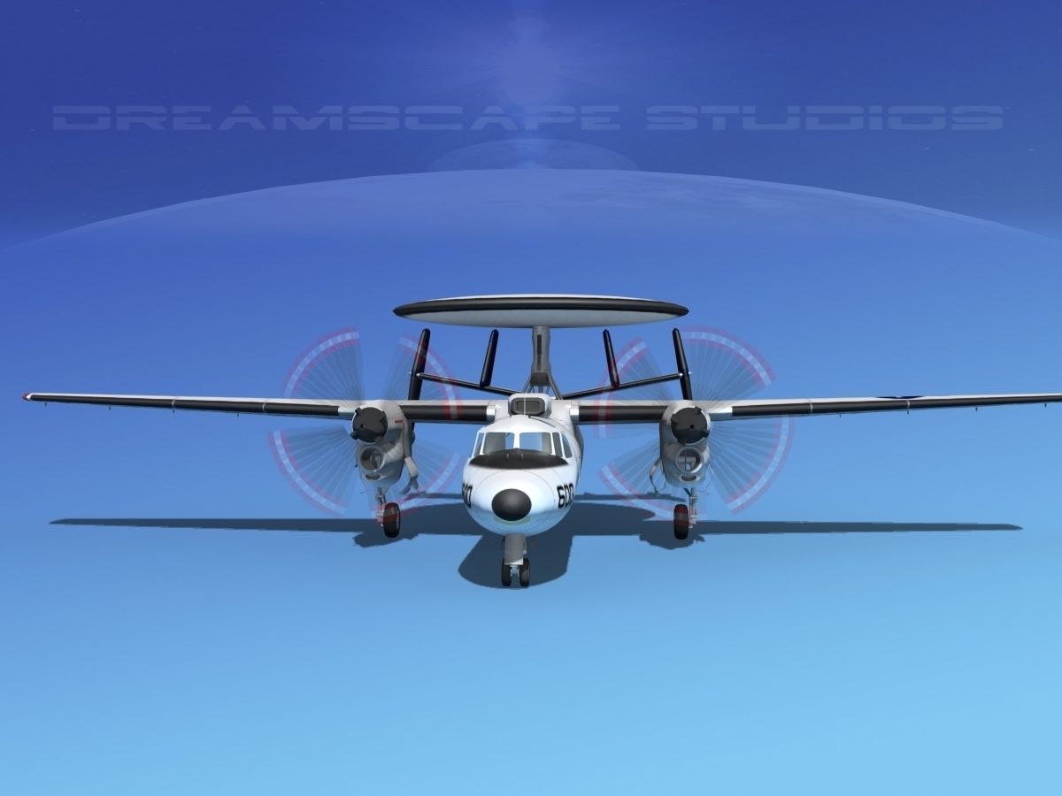 Grumman E-2C Hawkeye V14 3D model_2