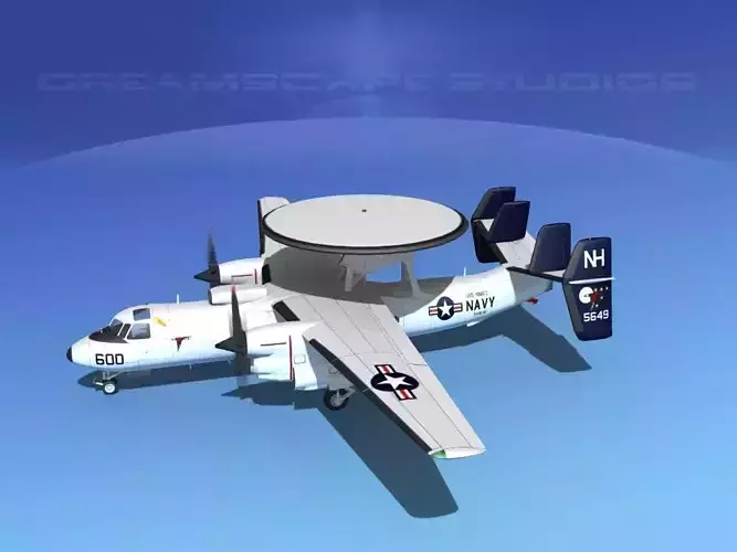 Grumman E-2C Hawkeye V14 3D model
