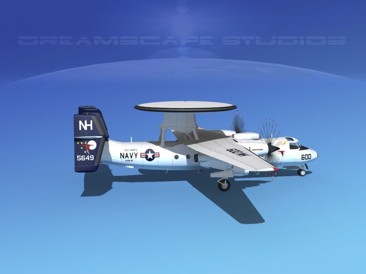 Grumman E-2C Hawkeye V14 3D model_5