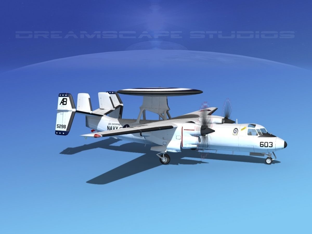 Grumman E-2C Hawkeye V17 3D model_4