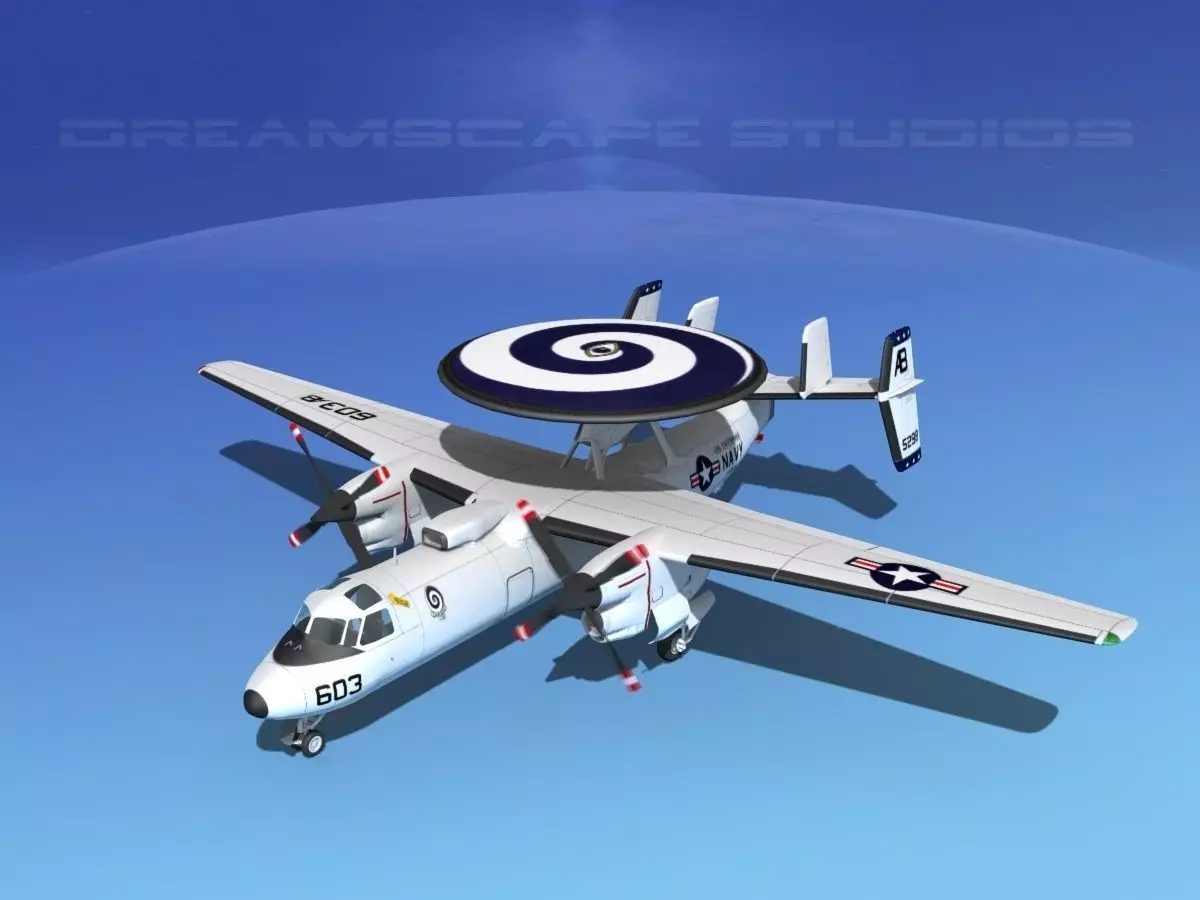Grumman E-2C Hawkeye V17 3D model_0