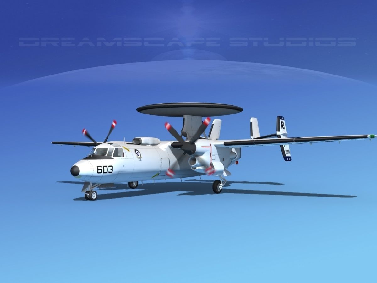 Grumman E-2C Hawkeye V17 3D model_1
