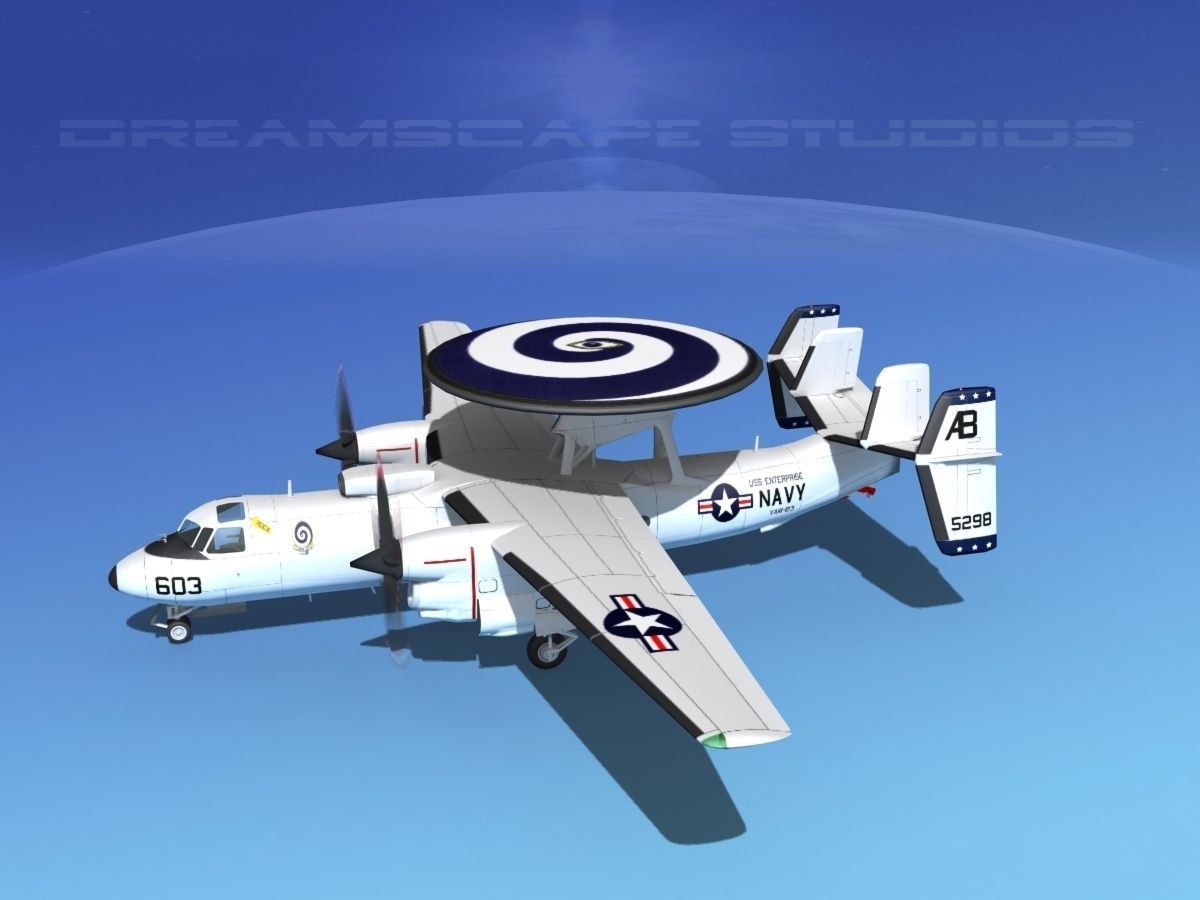 Grumman E-2C Hawkeye V17 3D model_10